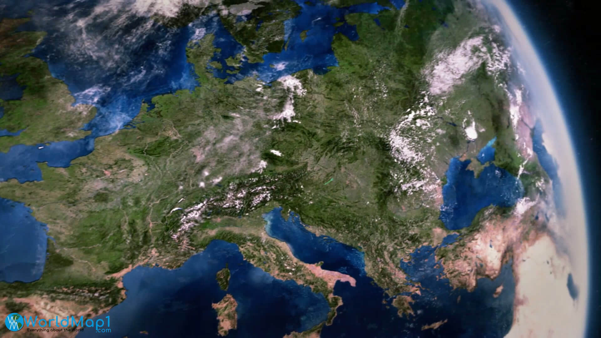 Europe Satellite View